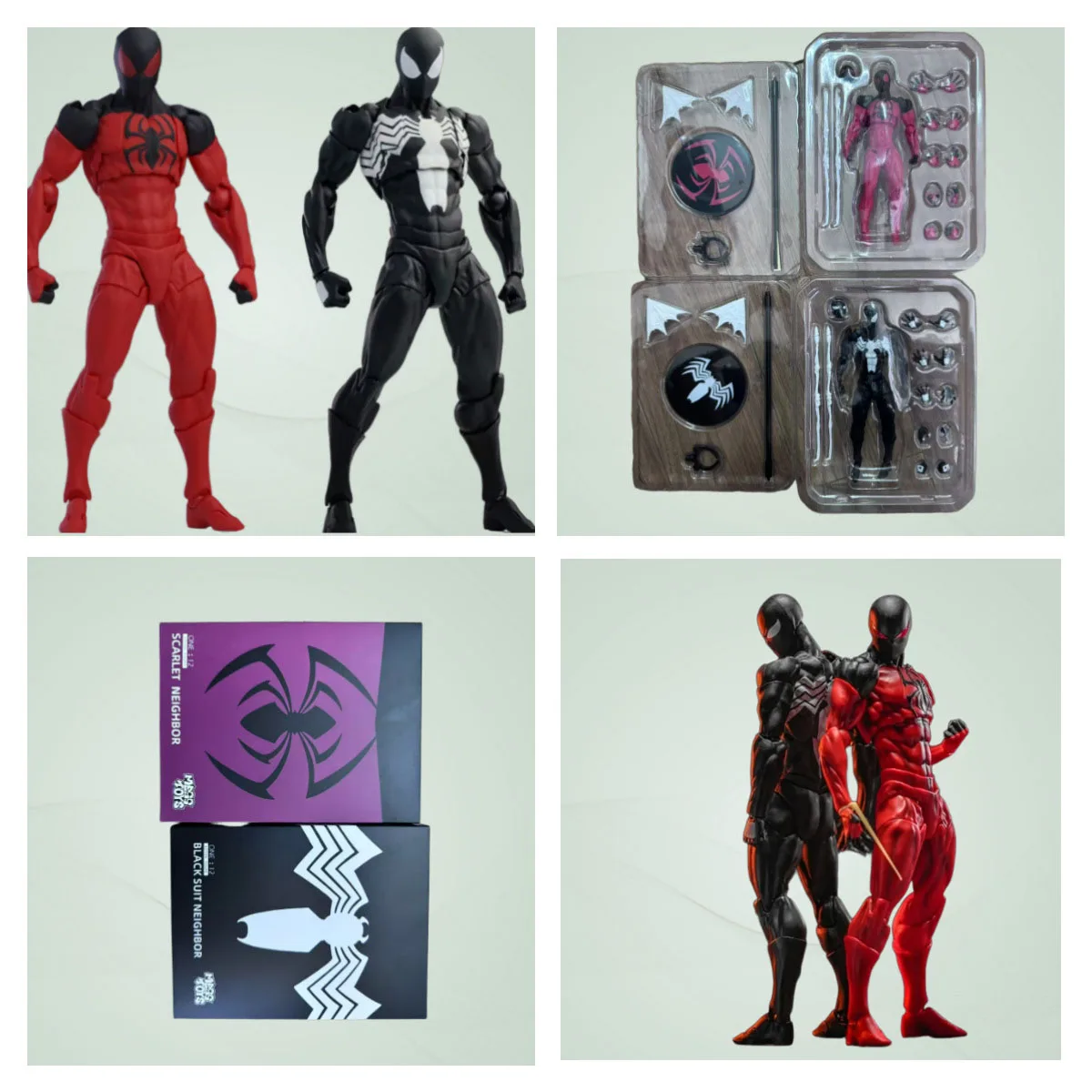 

Модель с подвижными элементами: Человек-паук (черный) и Веном (черный) из серии Marvel Black Neighbor Symbiosis