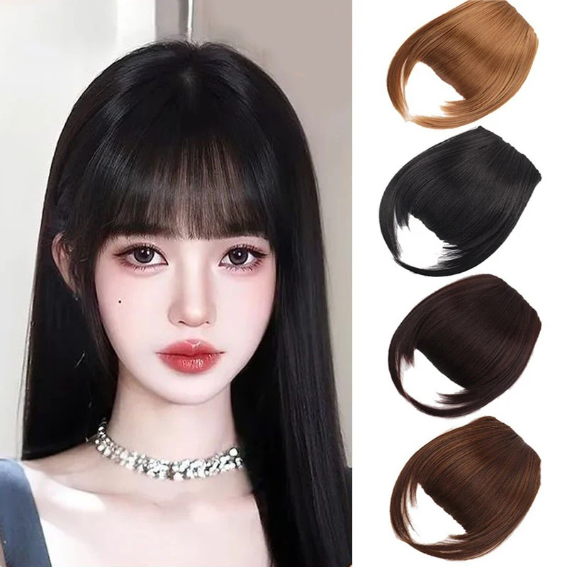 

Manga bangs wig for women, natural forehead hairline wig, neat bangs wig piece