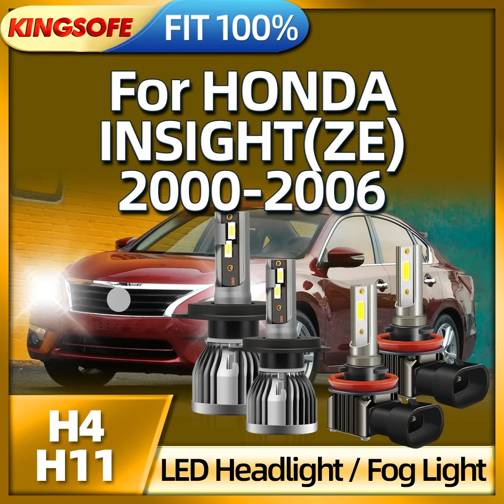 

KINGSOFE 150W Upgrade H4 LED Car Headlight H11 Fog Lamp Kit For HONDA INSIGHT Z 2000 2001 2002 2003 2004 2005 2006