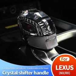Crystal Gear Shift Knob With Luminous Colorful Led Light Gearbox Handle Cover for Lexus 22-23 RX NX260 Modification NX350H RX35