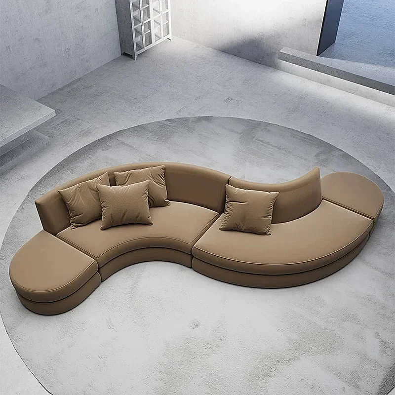 Modern Curved S-Shaped Sofa Creative Design for Apartment Hotel Clothing Store Beauty Salon Reception Area Living Room Hospital