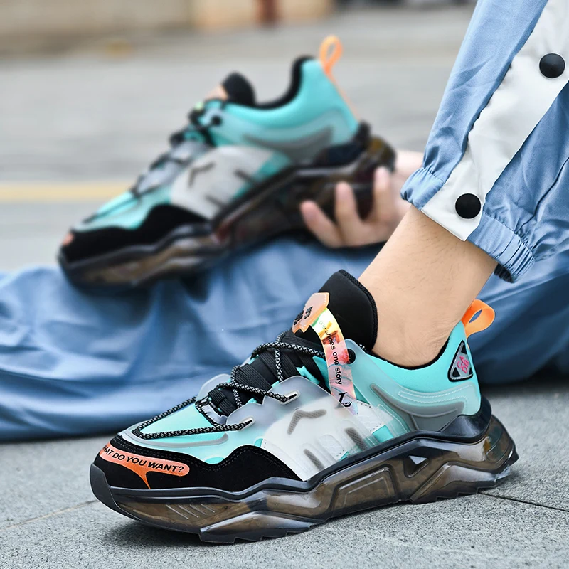 Men's Breathable Casual Sneakers Luxury Trainer Fashion Loafers Running Shoes - Comfortable Race Shoes for Male - view 2