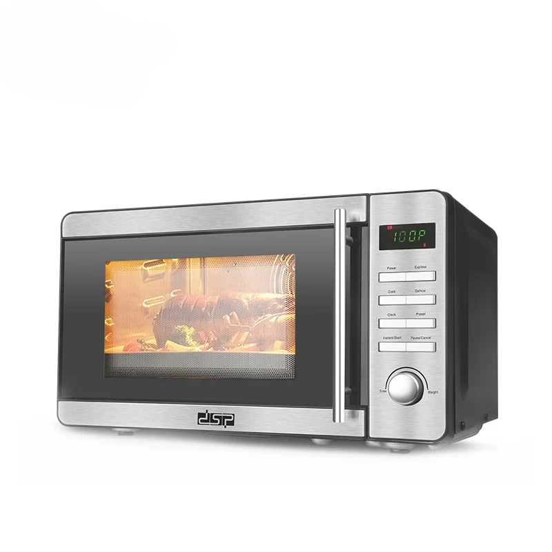 

Electric Forno LED Digital Panel DSP Kitchen Fast Cooking Microwave Oven with LED Stainless Steel Display Countertop 20L 700 220