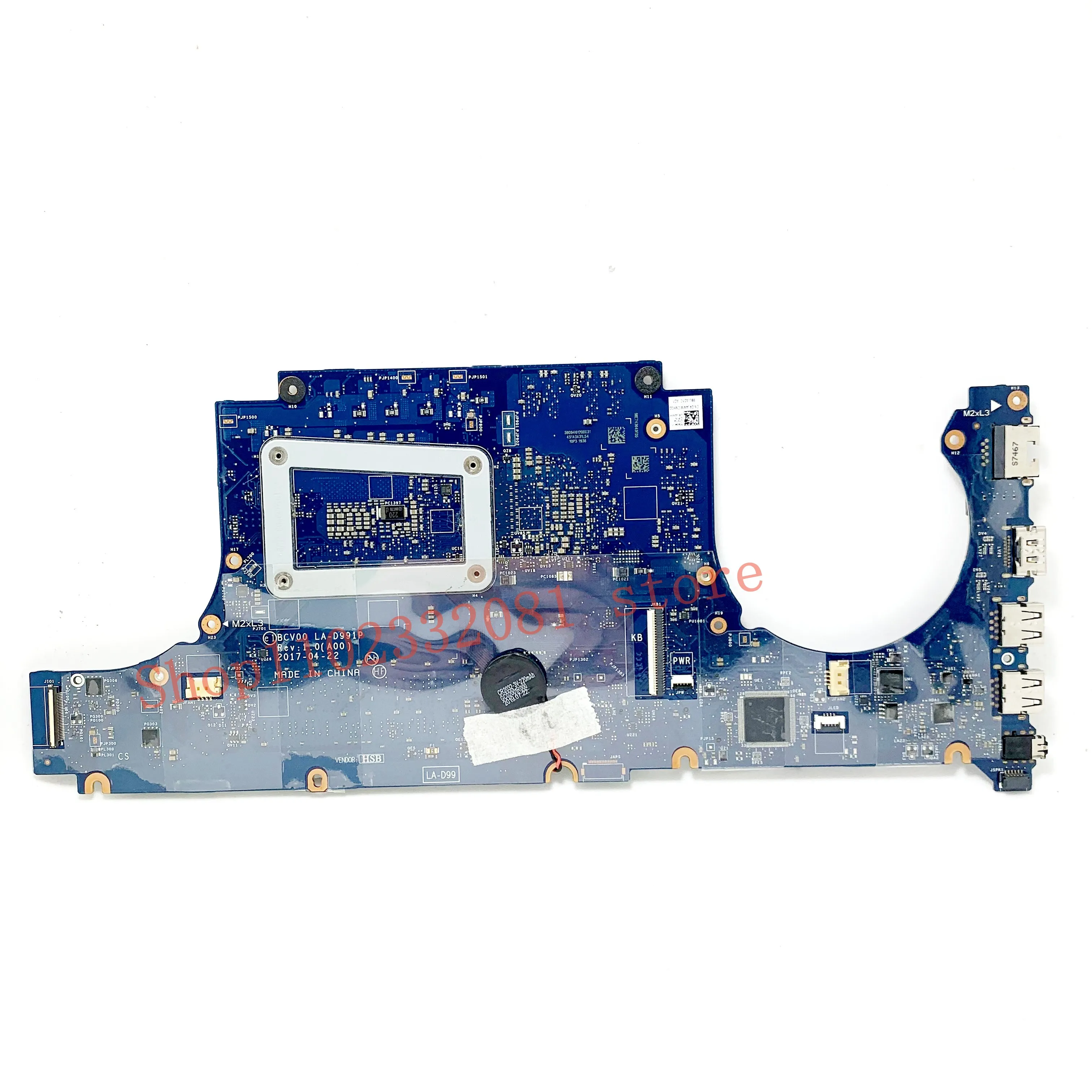 Mainboard RJ4MM 0RJ4MM CN-0RJ4MM W/ SR2FP i5-6300HQ CPU For DELL 15 7566 Laptop Motherboard BCV00 LA-D991P N16P-GX-A2 100%Tested