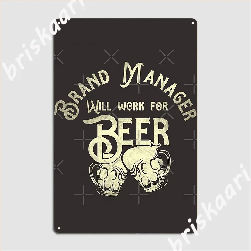 Brand Manager Job Gifts For Him Her Poster Metal Plaque Cinema Kitchen Mural Wall Decor Customize Tin Sign Poster