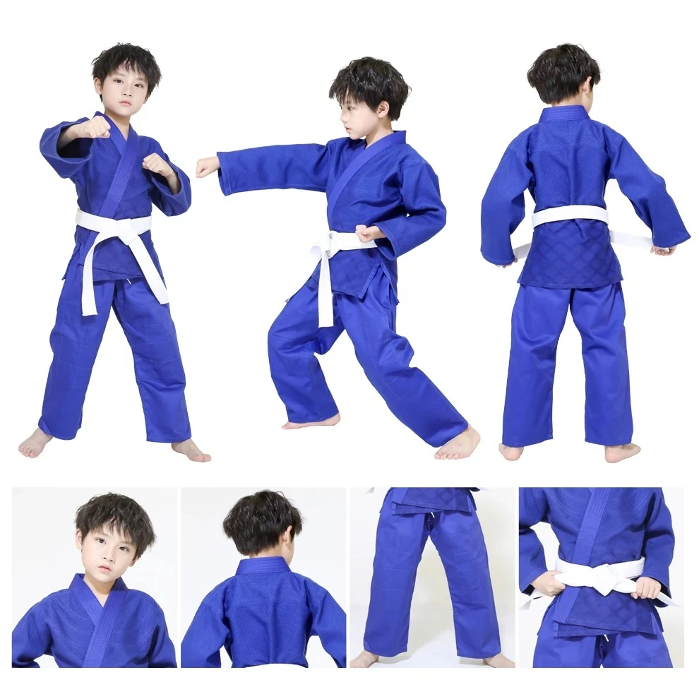 Profissional feito judo gi artes marciais uniforme único tecer alvejante quimono perfeito para a competição ou treinamento livre cinto branco