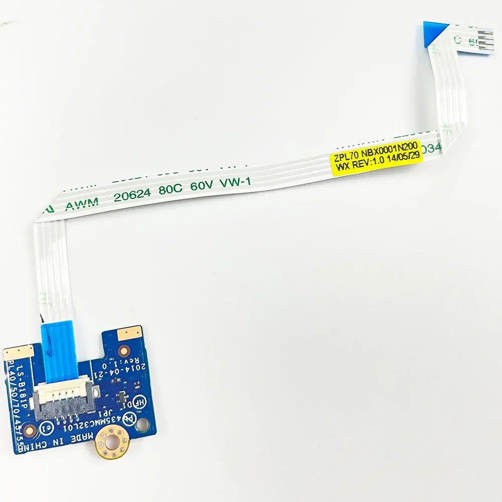 Placa de botão portátil com cabo ls-b181p, para hp probook 440 g2, 455, 450, 470, g2