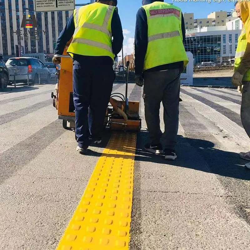 Power Driven Thermoplastic Road Marking Machine Thermoplastic Road Paint Machine Large Capacity Hopper Hot Melt Marking Machine