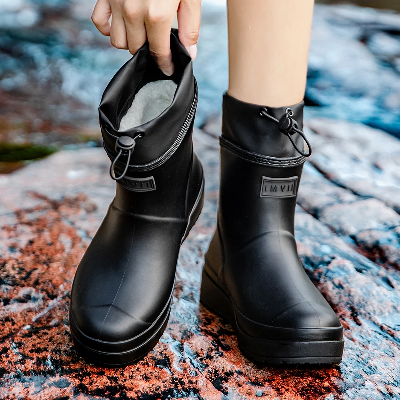 男性女性のカジュアルレインブーツ四季軽量防水滑り止め屋外釣り - Fishing Boots のレビューと価格