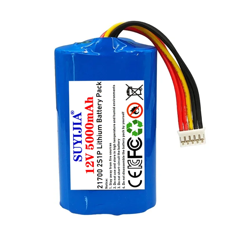 

21700-3S lithium battery 12V 5000mah 3S1P battery pack for 12.6v children's car toy balance car instrumentation