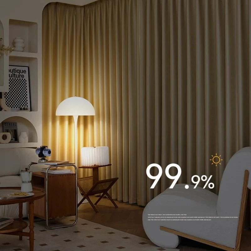 Thick Curtains for Bedroom Living Room Windproof Sandwich Cotton Thermal Insulation Blackout Winter Curtain Custom 1PC
