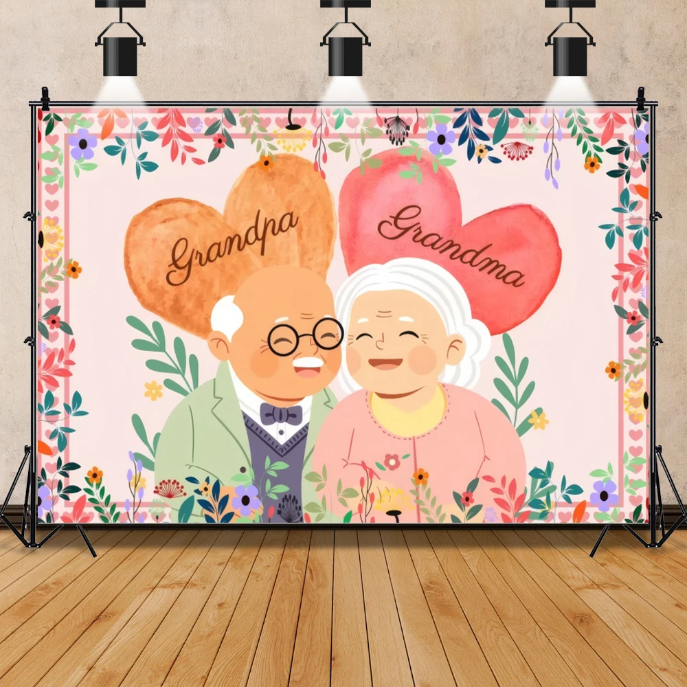 Фоны с днем бабушкины для фотографий Цветочные шары Лучшие дедушки Дедушка Бабушка Портрет Фон Фотозона