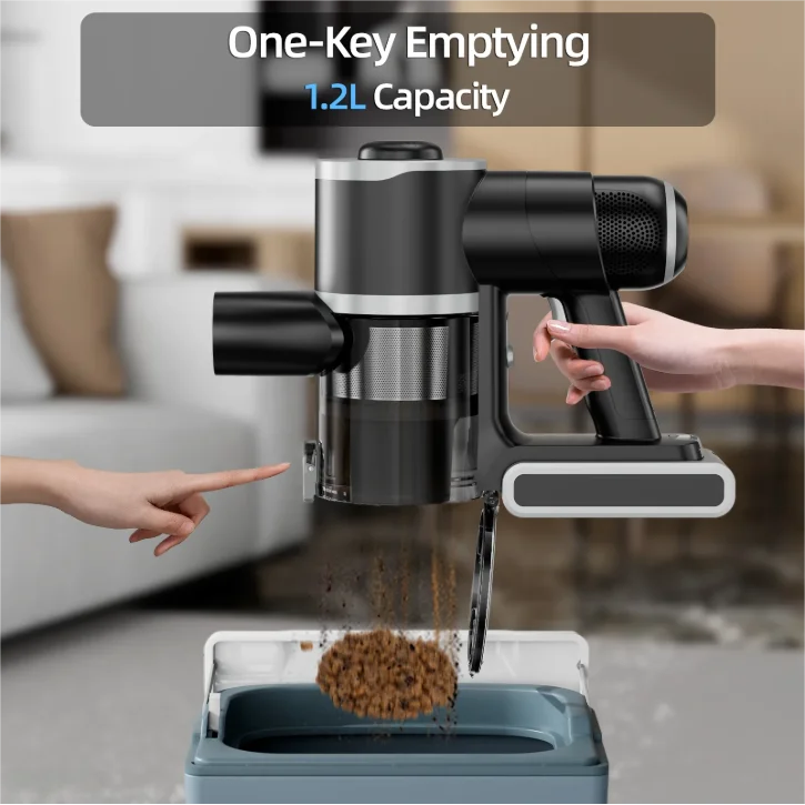 2025 Big Suction Portable 500W Stick Vacuum Cleaner Vertical Cyclone Design with HEPA Filter Handheld Vacuum Cleaner