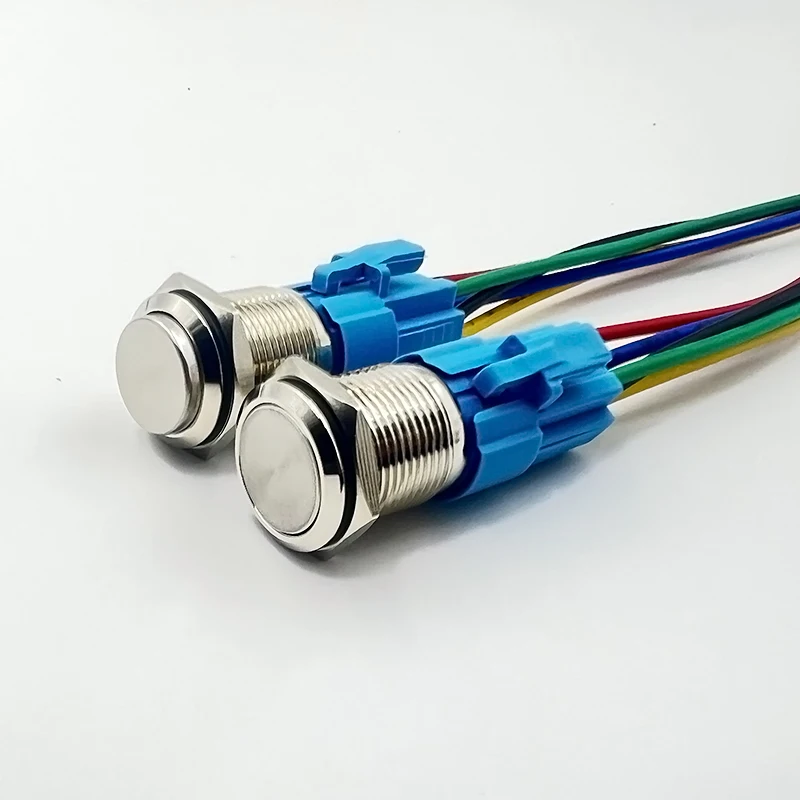 

16mm Metal Button Switch Waterproof Momentary Reset Self-Locking 5v 6v 12V 24v 220v