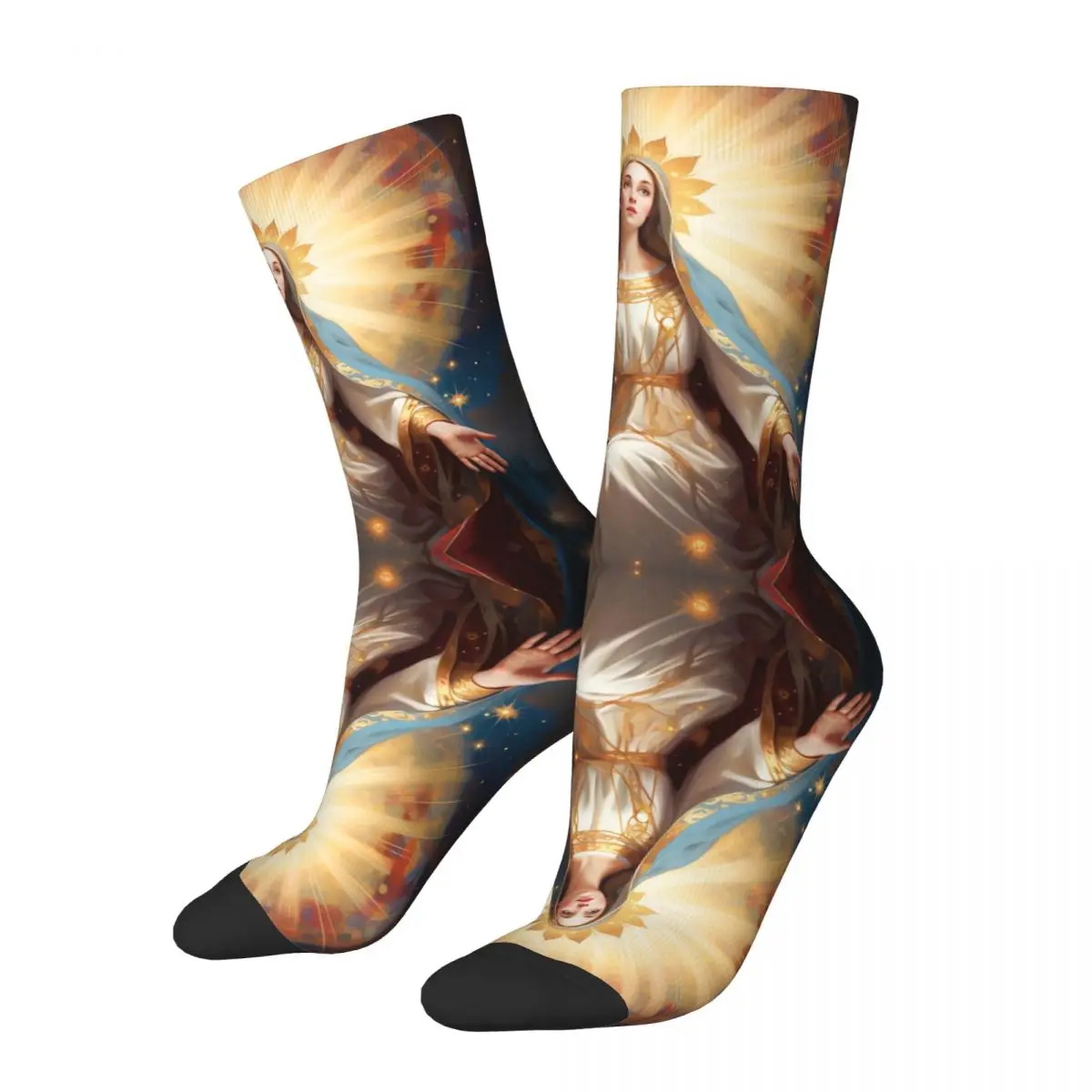 Bible Mary The Mother Of God Design Dress Socks Merch for Women Cozy Dress Socks