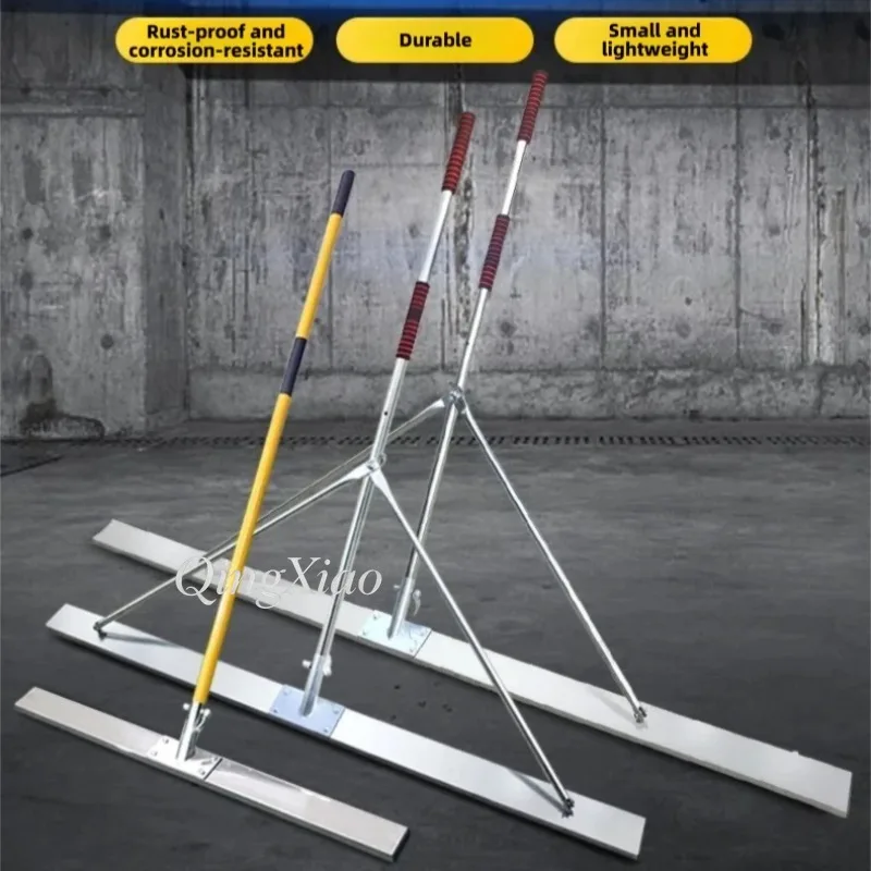 Stainless Steel Manual Mortar Leveling Scraper Mini Backfill Screed For Road Concrete Surface Smoothing Construction Wearproof