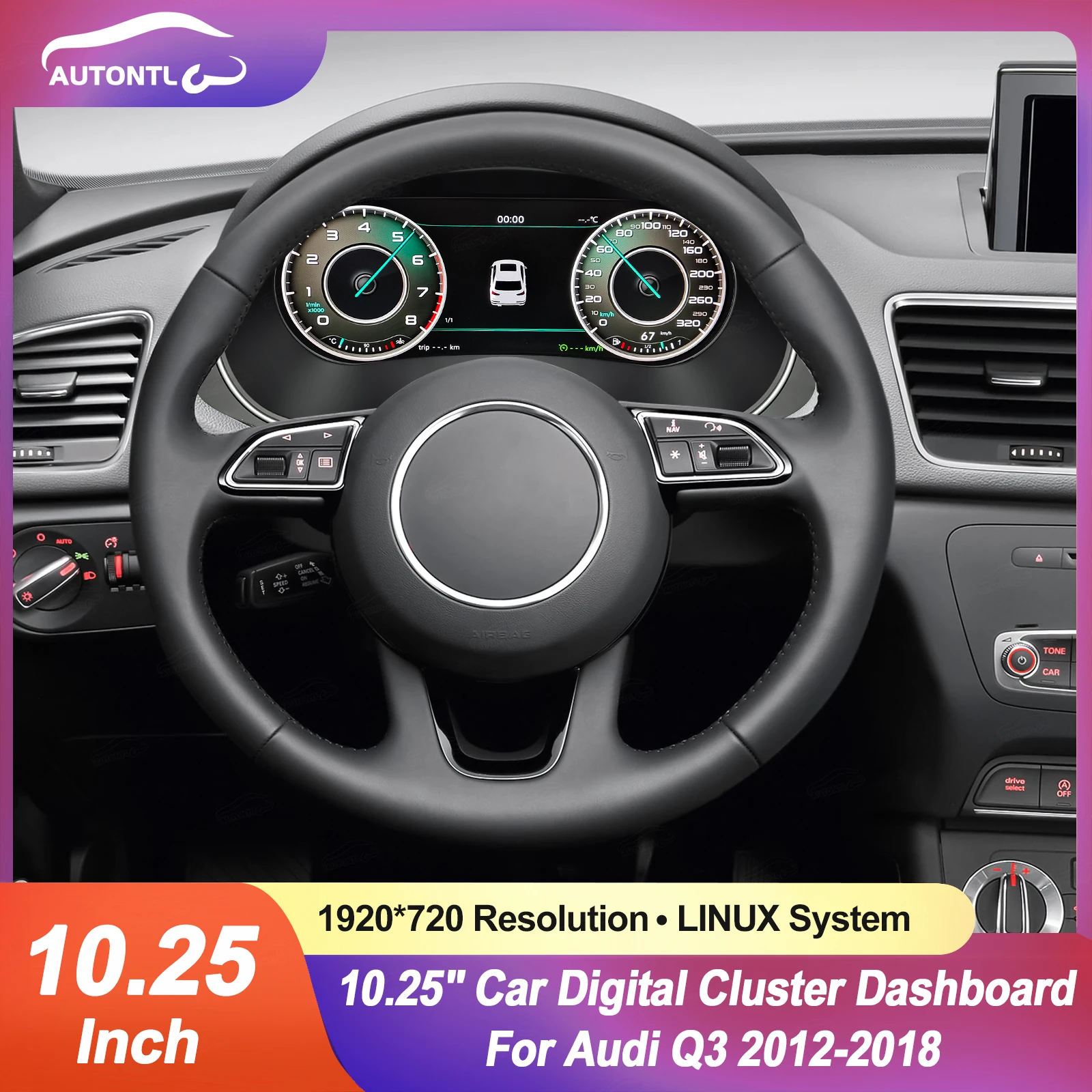 

Navihua for Audi Q3 2012-2018 Car Upgrade LCD Dashboard Linux System Car Digital Cluster Virtual Cockpit Auto Speedometer Gauge