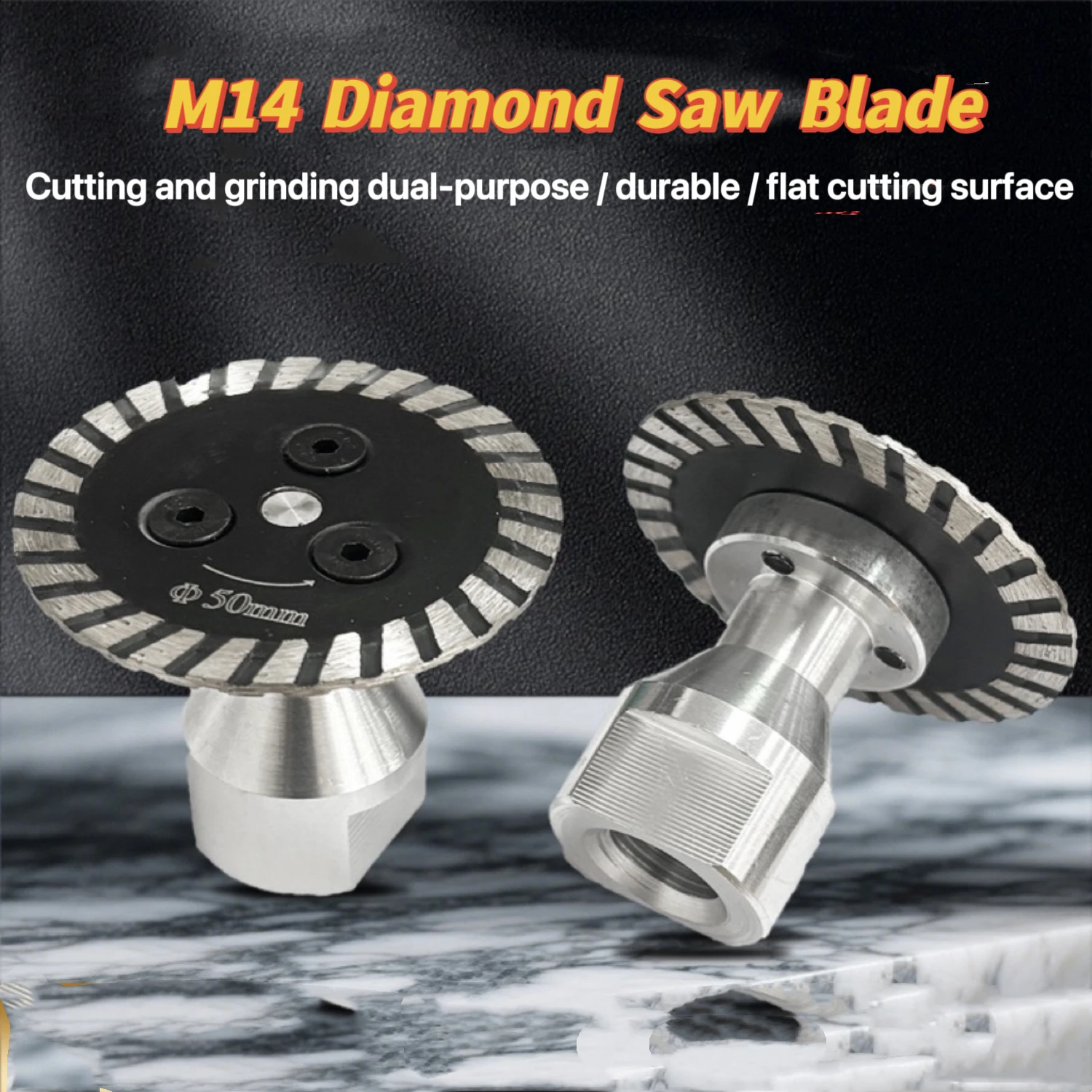 Mini lame de scie diamantée M14, disque de meule de coupe de 50mm pour pierre et carreaux de céramique