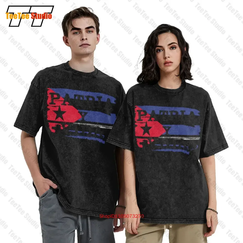 Patria Y Vida, Fight For Cuban Freedom Vintage Oversized T-Shirt 8SX9