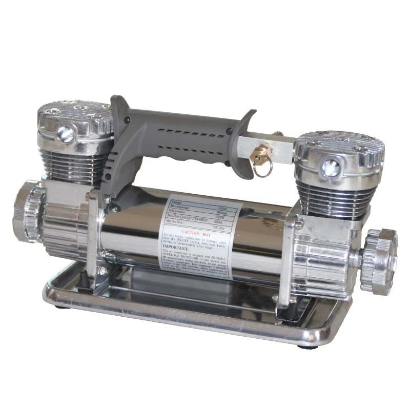 For Air Compressor Automobile  Double Cylinder Tire Punch 12V Portable High Power Car Inflation