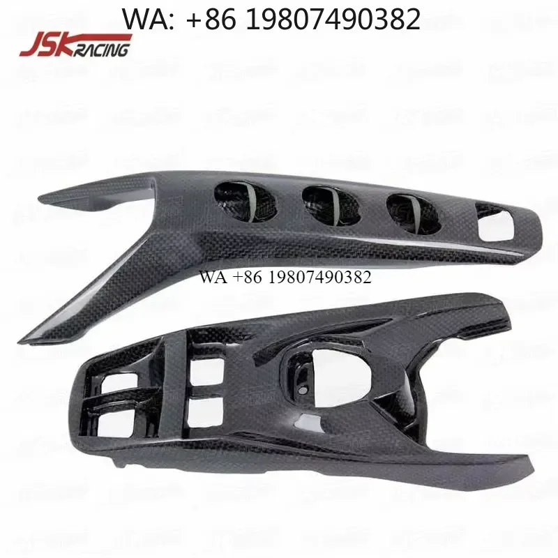 Wmwmnu 2pcs Carbon Fiber Center Console Replacement Trim for 488 GTB Spider Interior Decor Accessories Upgrade Parts