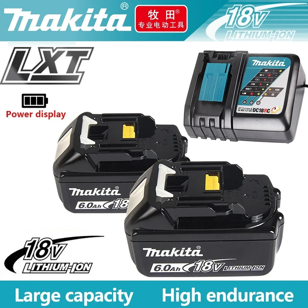 

100% Original Makita 6000mAh Rechargeable Battery, Makita 18V Electric Drill Impact Drill Angle Grinder BL1860 Bl1830，Bl1850，LXT