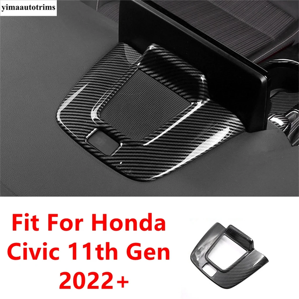 

Car Interior GPS Navigation Dashboard Panel Cover Trim For Honda Civic 11th Gen 2022 2023 2024 ABS Carbon Fiber Look Accessories