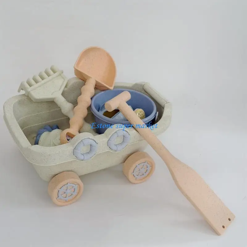 

090B Colorful Kids Sand Play Tools Wheat Straw Material For Beach And Pool Fun