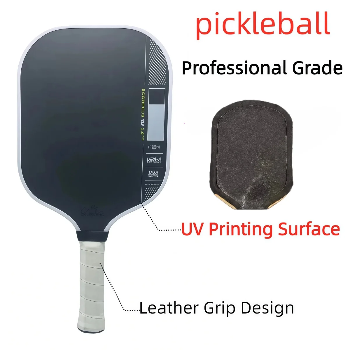 

Профессиональная ракетка для пиклбола, одобренная USAPA, из углеродного волокна T700, с 16-миллиметровым сотовым сердечником, обеспечивающая высокую вращающую силу и мощность.