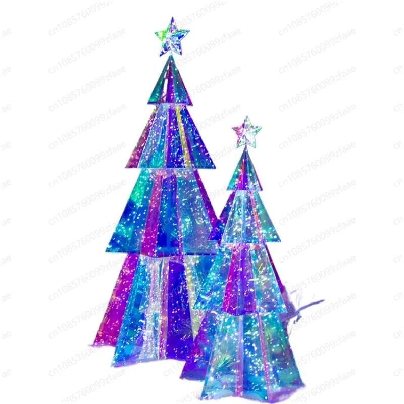 4 Layers Hexagonal LED Artificial Christmas Tree Light Outdoor Hotel Shopping Mall Park Decoration