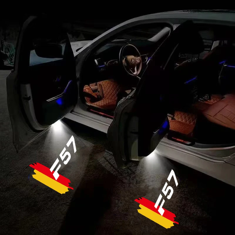 2PCS LED Car Door Welcome Ghost Shadow Courtesy Projector Badge Lamp Decor for Mini Cooper JCW F57 2015‑NOW Auto Accessories