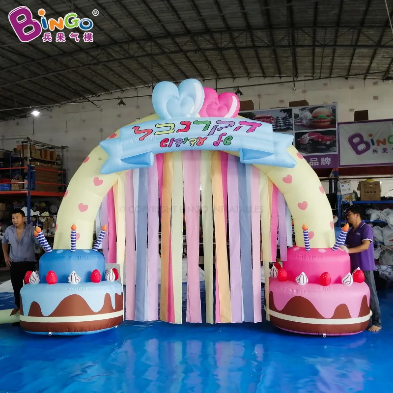 New Arrivel Inflatable Cake Model Arch Inflatable Birthday Arch For Decoration/Display Form Bingo