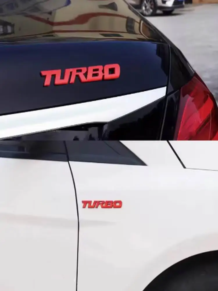 Universal 3D Metal Letter Car Styling TURBO Boost Loading Boosting Emblem Badge Sticker for Decal Auto Accessories