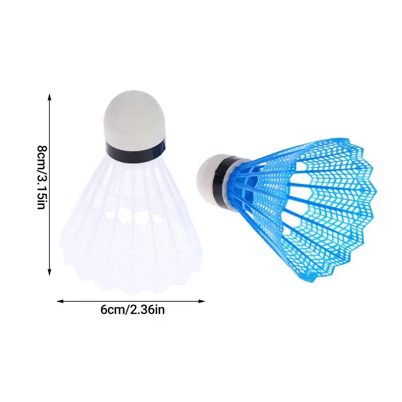 6/12Pack Shatterproof Plastic Badminton Shuttlecocks Beginner Suitable for Park Outdoor Play Daily Exercise