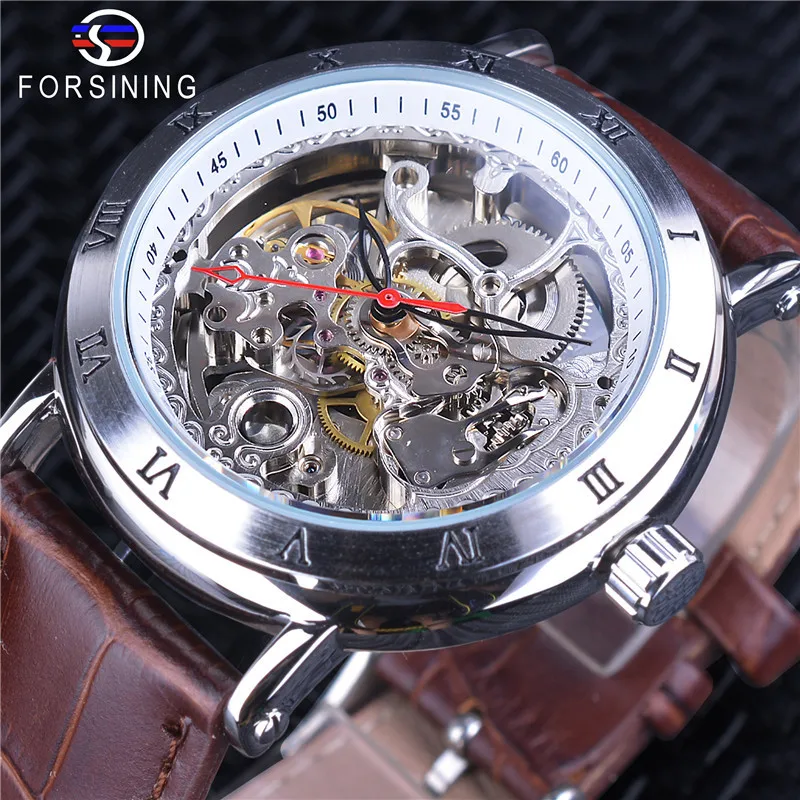 European and American Style Small Gold Watch, High-End Business Elegant Men's Watch, Fully Automatic Mechanical Watch, Hollow Design, Fashionable, Casual, Simple, Stylish, Handsome Watch for Men, the Best Gift for Boyfriend or Husband