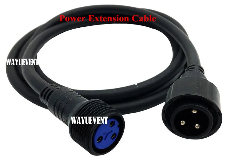 Cable de alimentación XLR DMX512 IP65 para exteriores, 10 piezas, impermeable, par LED, arandela de pared, extensión manual, alimentación y cable dmx