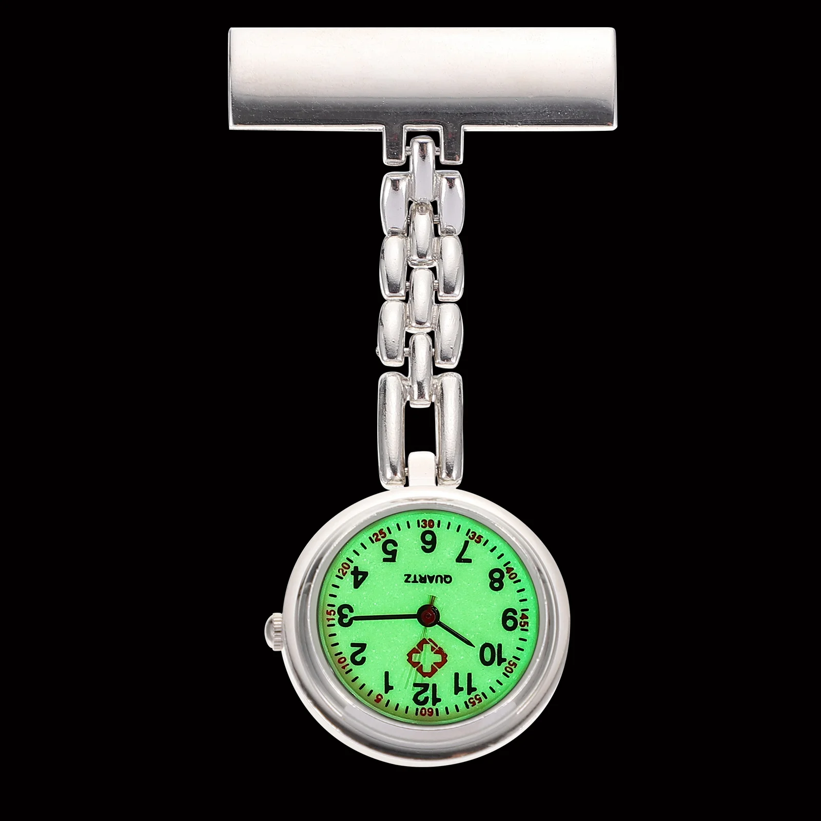 

Quartz Pocket Watch Clip on Nurse Student Glass Mirror Hanging Lightweight Safe Sturdy Smooth Accurate Timing Simple