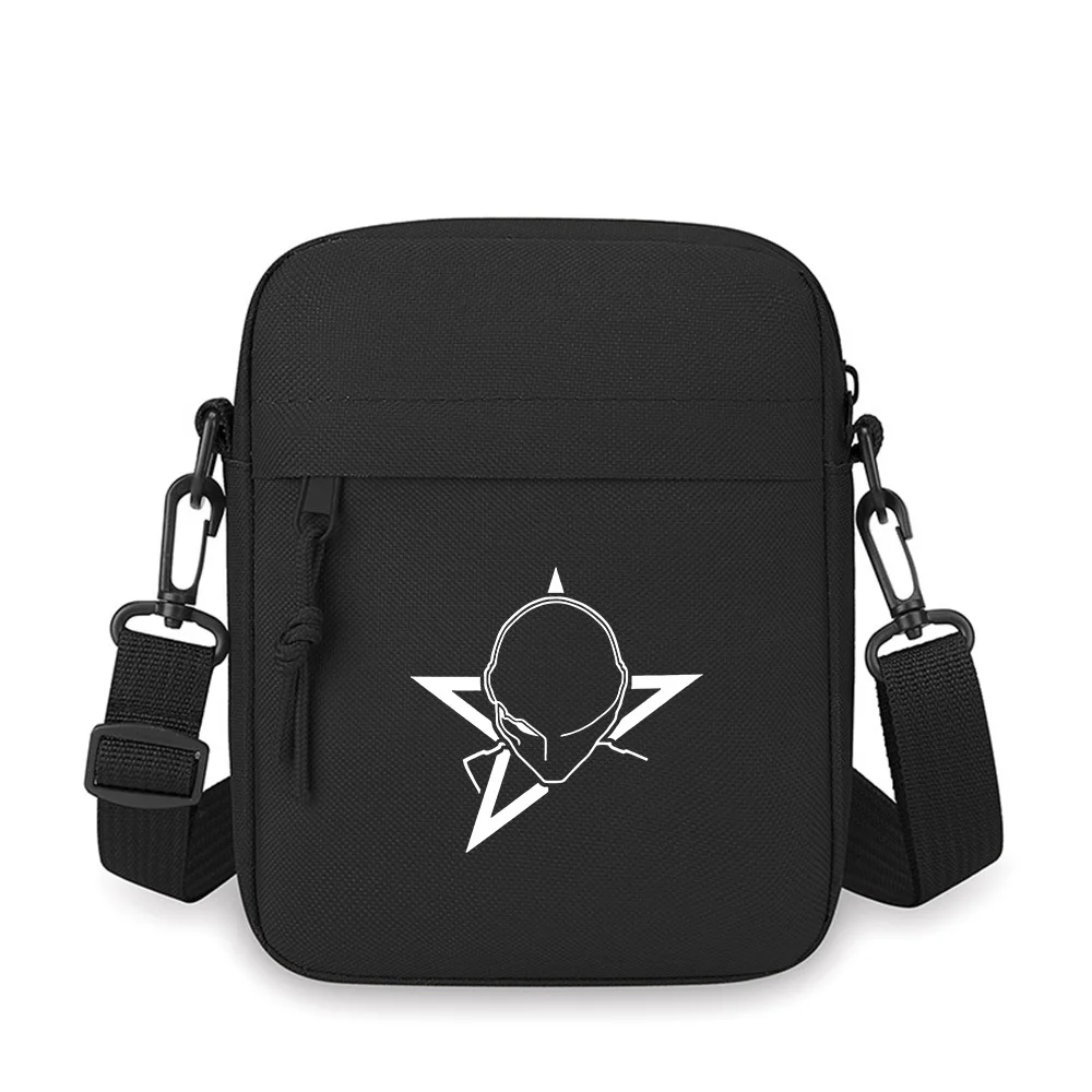 Alien head star symbol design Men Crossbody Bag Single Shoulder Women Cartoon Anime Film Printing Design Unisex