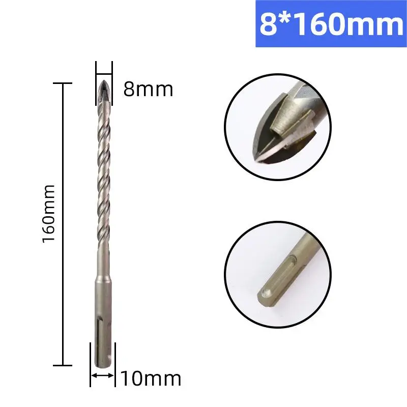 6/8/10/12mm SDS artı Shank karbür seramik beton tuğla cam elmas matkap ucu için porselen karo matkap ucu sondaj araçları