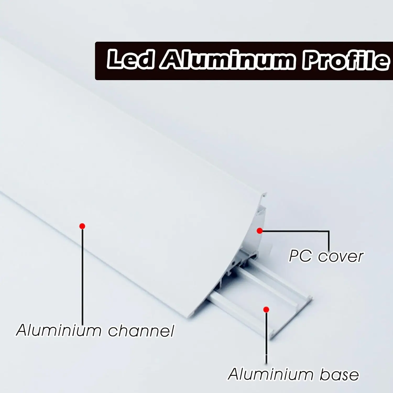 SDW-BD1 Invisible Waist Aluminium Profile Top Corner Upward Wall Washing Linear Light Hidden Plaster Ceiling Led Strip Lights
