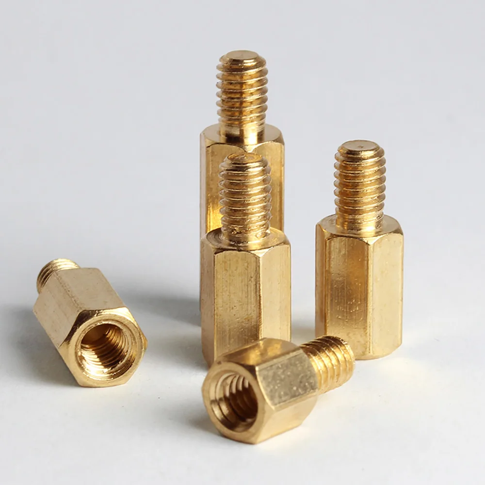 M2 M2.5 M3 M4 PCB Computer PC Motherboard F-M Standoff Spacer Screw Female Male Brass Hex Standoff Spacer Screws Threaded Pillar