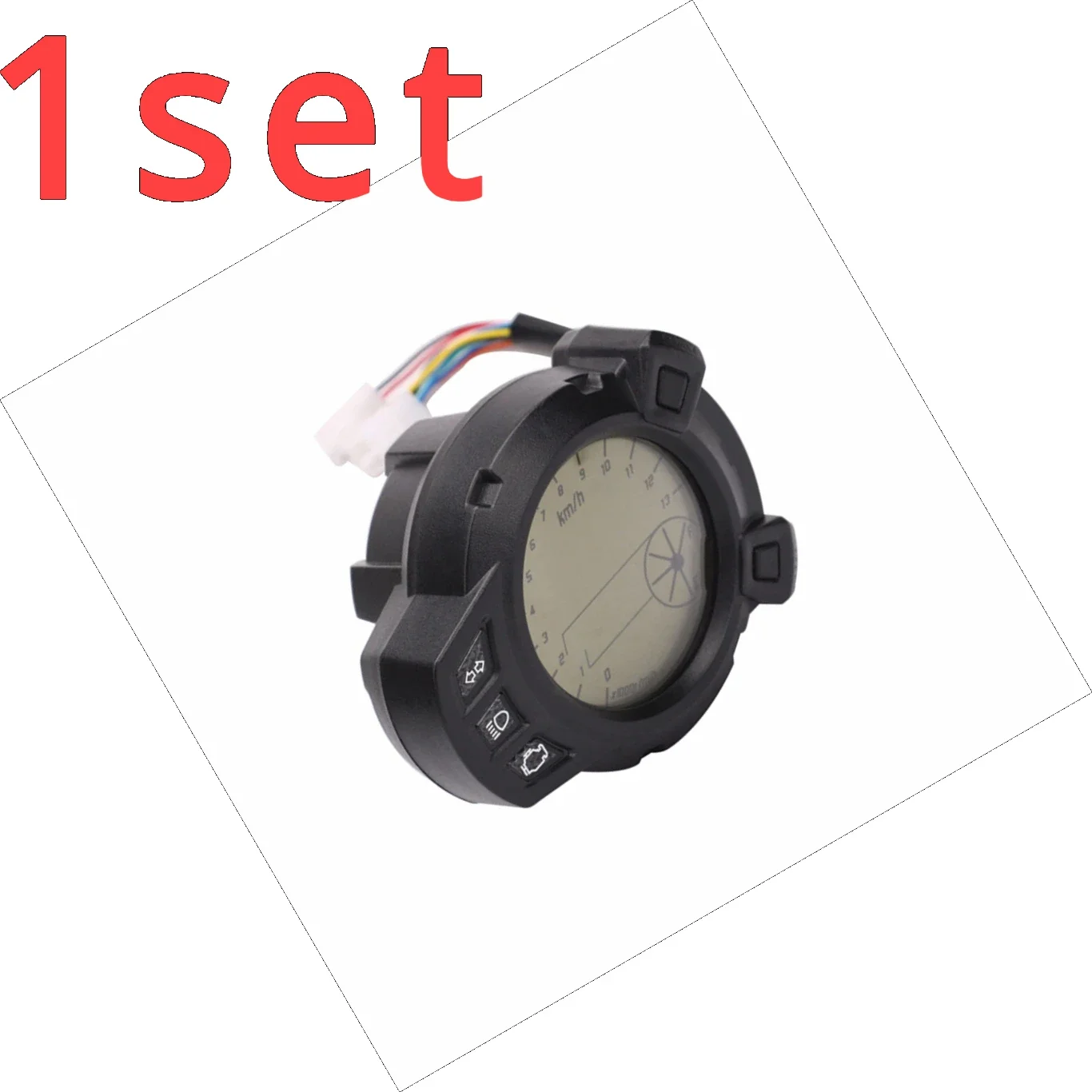 

1set For unverisal motorbicycle instrument modification large displacement LED display speedometer 7 color meter for