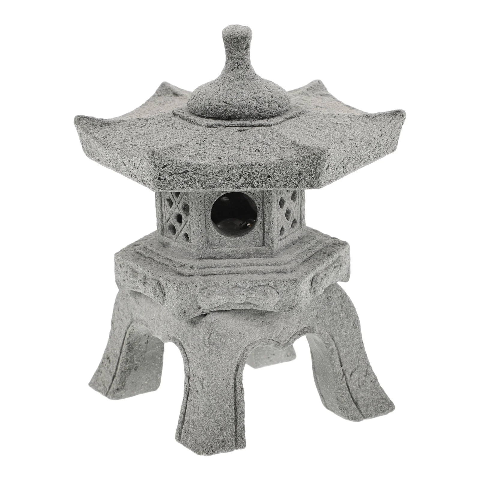 

Simulated Hexagonal Pavilion Ornaments Mini Pagoda Tiny Model Outdoor Garden Decoration Japanese Lantern Ornaments Pagoda Statue
