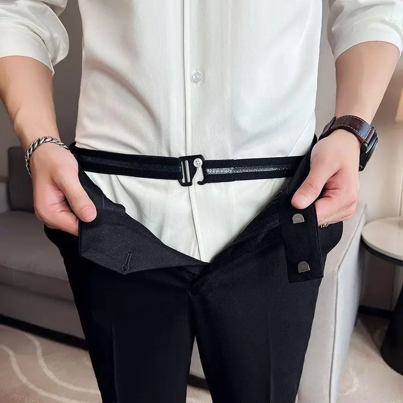 

Anti-slip Fixed Belt for Shirts Business Formal Wear Hem Fixed Belt Thin and Invisible Elastic Bundle Belt Adjustable Length