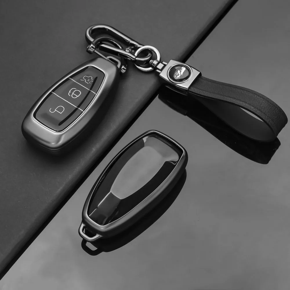 3 Buttons Key Cover For Ford Transit Custom Mondeo Fiesta Kuga ST Line MK3 Focus 3 Station Wagon Ecosport Case Key Protection