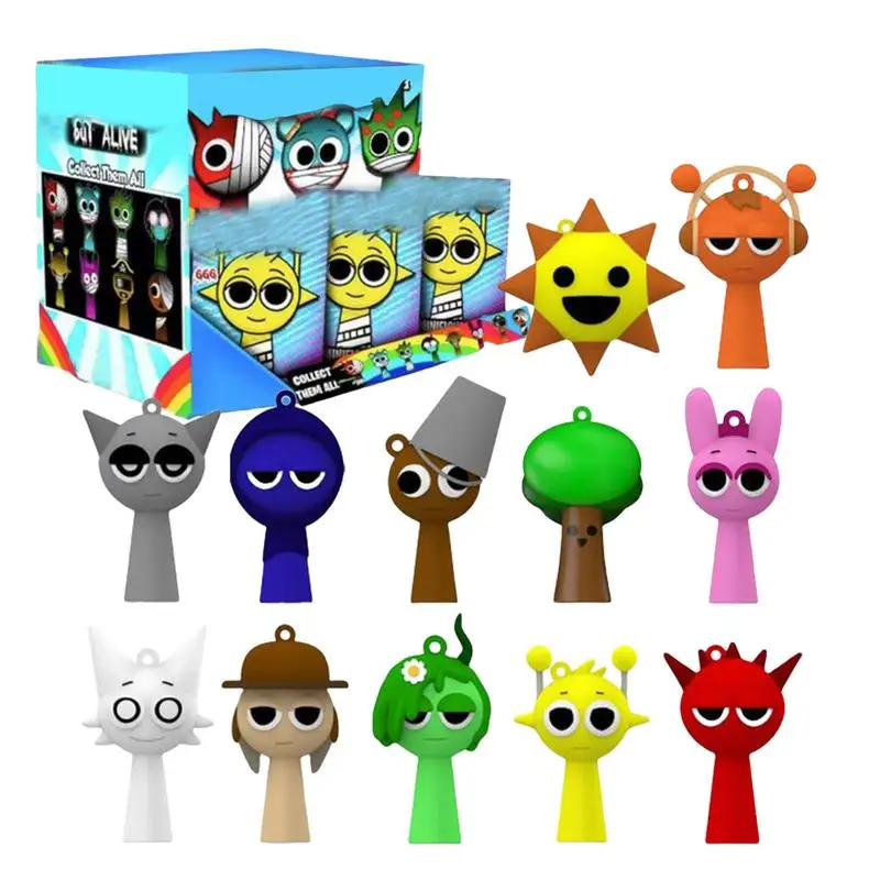 

12pcs/set Sprunkis Action Figures Random Style Sprunkis Incredi Boxs Doll Cartoon Cute Figurine Ornaments Action Figure Set