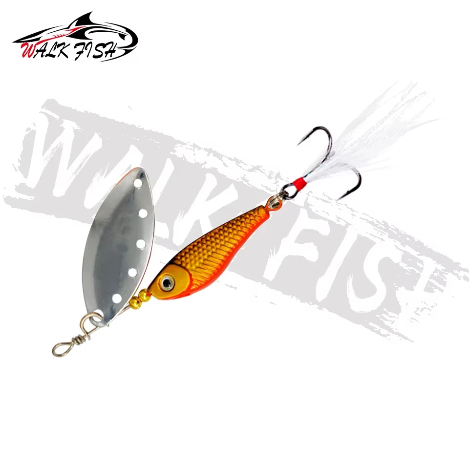 WALK FISH 1 Uds. 16,5g VIB giratorio venta al por mayor compuesto giratorio lentejuelas plumas en forma de pez plomo cebo para peces equipo de pesca Metal - imagen 2