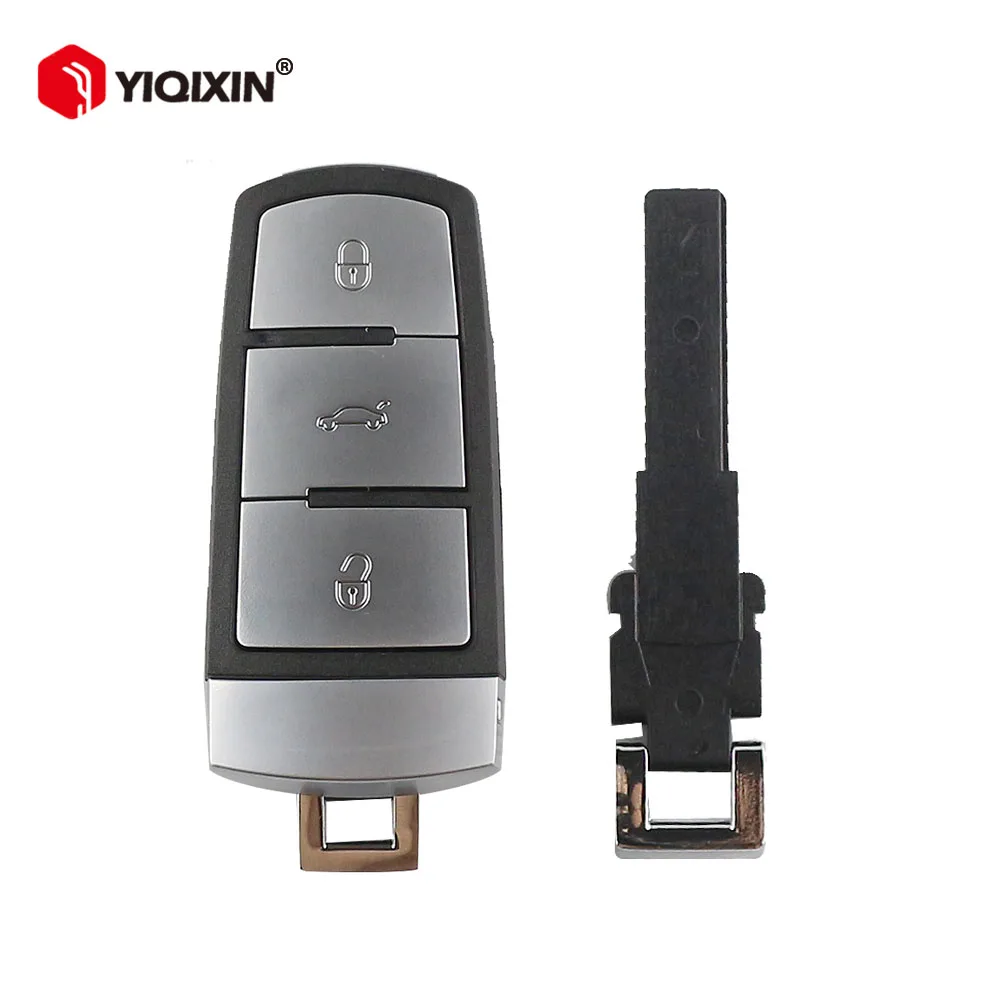 YIQIXIN Remote Car Key Shell Case Cover For VW Volkswagen Passat CC B6 B7 B7L 3C R36 Maogotan B5 Smart Key Blade Uncut No Logo