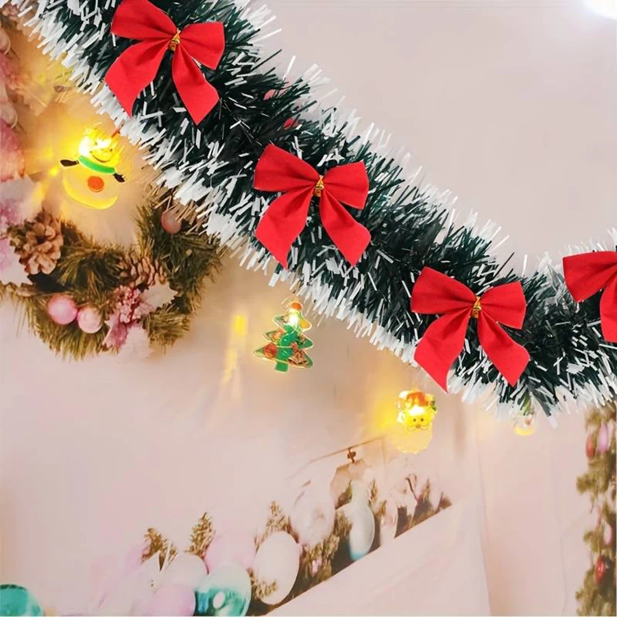 1 bag 12pcs Red Bows Christmas Celebration Home Decoration Packaging Gift Bag Sealing Decoration view 5