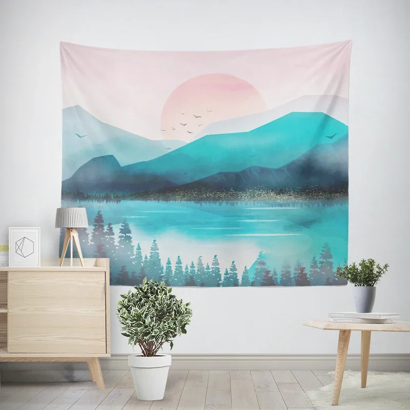 Home decorations modern room decor items wall tapestry aesthetic bedroom wall art large fabric tapestrys boho Abstract nordic